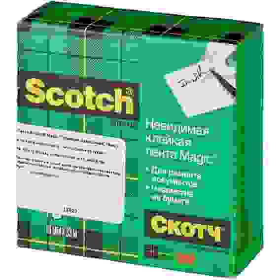 Клейкая лента канцелярская Scotch Magic невидимая матовая 19 мм х 33 м