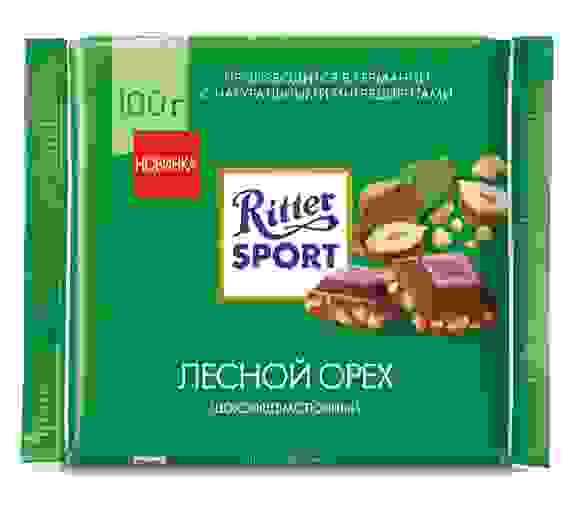 Шоколад Ritter Sport молочный Лесной орех