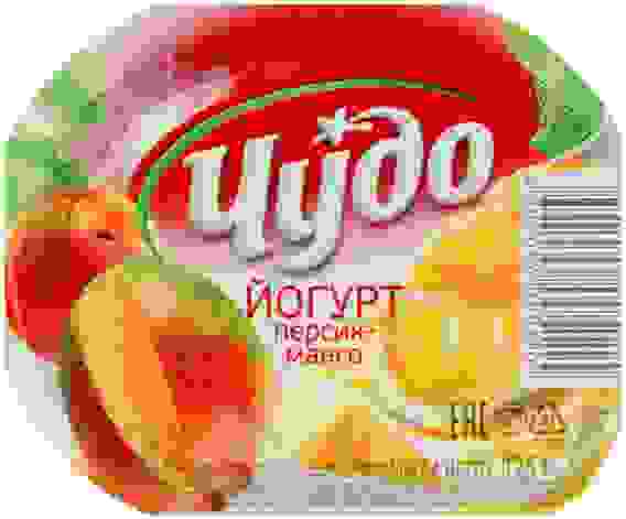 Йогурт "Чудо" персик-манго, 2,5% 125г