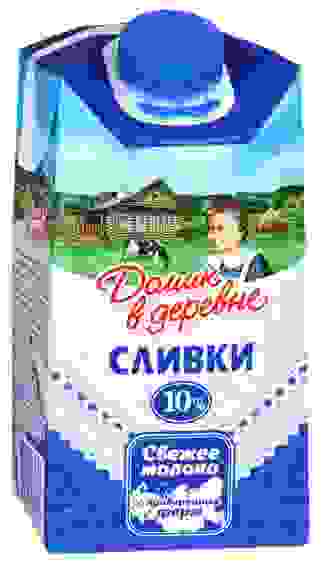 Сливки Домик в деревне 10% стерилизованные, 480г