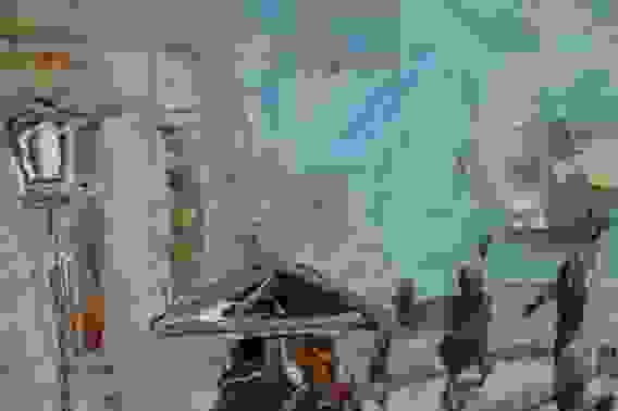 Картина маслом "Ночной город"