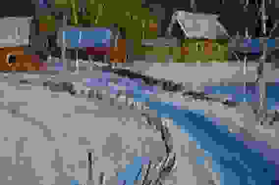 Картина маслом "Зима в деревне"