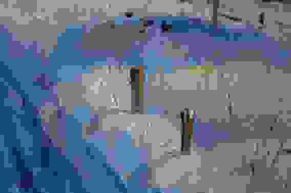 Картина маслом "Зима в деревне"