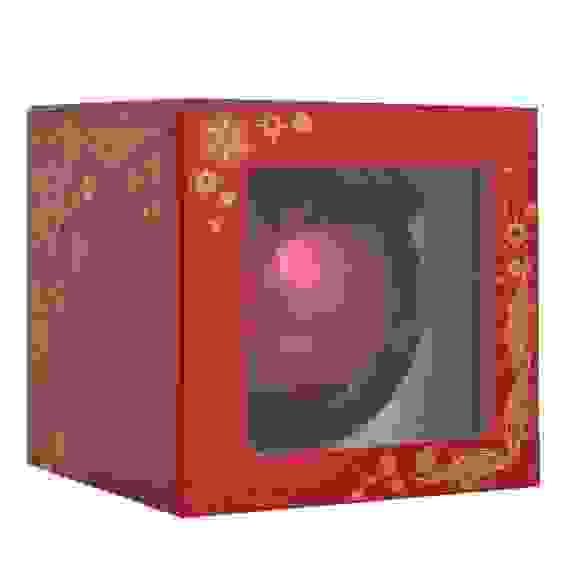 Новогоднее подвесное украшение "Шар", цвет: малиновый