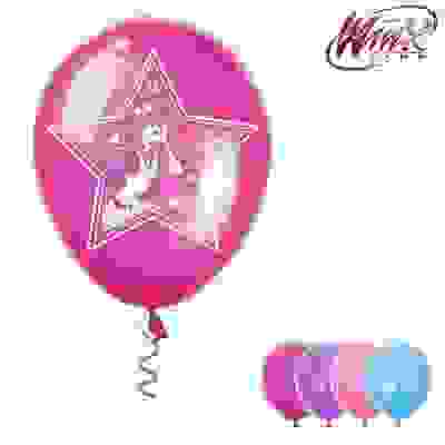 Набор шариков "С днём рождения", звёздочка, феи ВИНКС: Блум, 5 штук