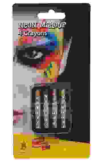 4 неоновых карандаша для грима