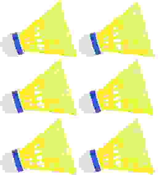 Воланы для бадминтона Victor 6 шт, желтые