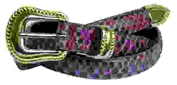 Ремень из кожи питона с оригинальной пряжкой