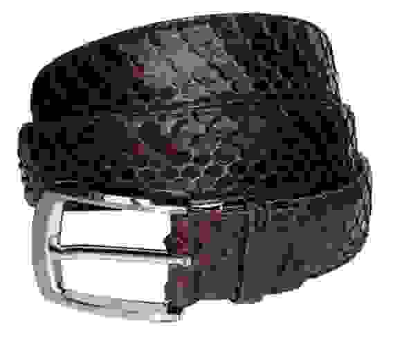 Разноцветные ремни из кожи питона