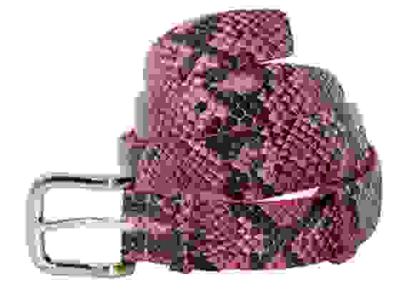 Разноцветные ремни из кожи питона