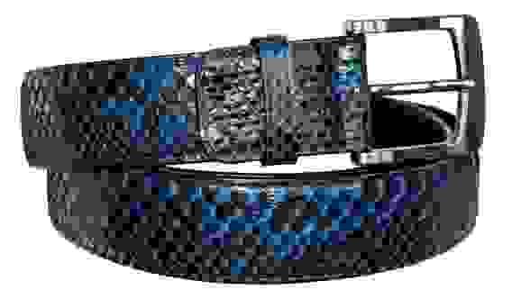 Разноцветные ремни из кожи питона